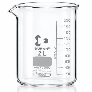 DURAN 듀란 비커 비이커 실험실 유리 비커 듀란 표준형 비이커 2L
