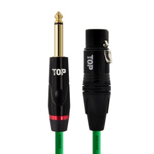 HDTOP 국산 5.5모노 TO XLR암 마이크케이블 블랙 그린 50M HT-TP6294