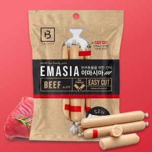 브리더랩 이마시아 8p, 저지방 소시지 강아지 간식, 소고기, 120g, 1개