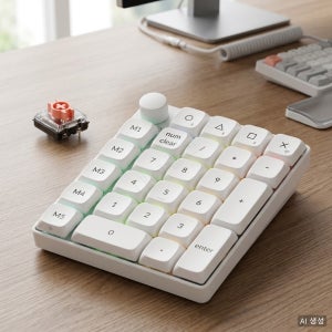 Keychron K0 Max 커스텀 기계식 숫자 넘버패드 저소음 적축 화이트