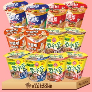 블루존 컵누들 누들핏 6종 12개 세트 매콤 우동 찜닭 육개장 김치 새우탕 (C-94340752776)
