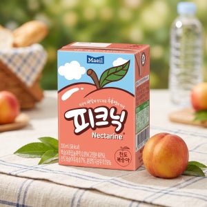 피크닉 천도복숭아 200ml 24팩 과일 피치 주스 팩음료 쥬스 드링크 음료수