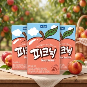피크닉 천도복숭아 200ml 72팩 과일 피치 주스 팩음료 쥬스 드링크 음료수