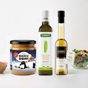 [세트상품] 르반테 유기농 올리브오일 500m 1병 + 트러플오일 250ml 1병 + 땅콩버터 430g 1병