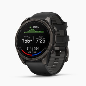 [가민] 피닉스 8 AMOLED 사파이어 스마트워치 카본그레이티타늄/블랙, 47mm