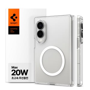 20W 충전 갤럭시 맥세이프 케이스 초슬림 에어스킨제로 맥핏 갤럭시Z 폴드8, TPU+PC, 클리어화이트