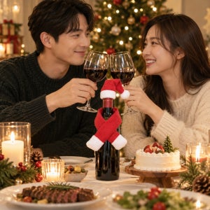연말파티 크리스마스 와인병장식 카페 레스토랑 캠핑 술병장식