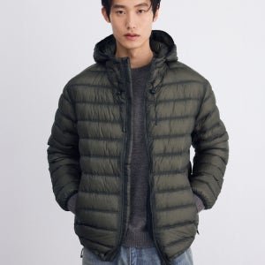 일꼬르소 화이트 구스 시어 경량 다운 자켓 차콜 그레이 IEJU6F204CG