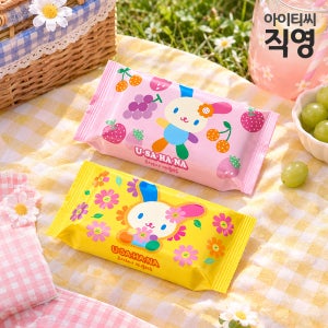 산리오 우사하나 휴대용 미니 물티슈(8매) 혼합색상 랜덤X24개