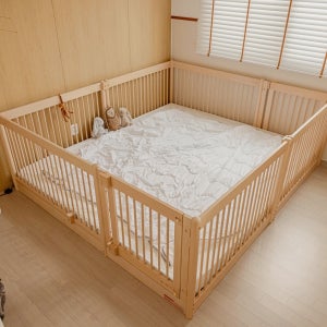 [1+1패키지] 쁘띠라뺑 노아 플로어베드 저상형 70cm 하이가드 원목데이베드 유아 쌍둥이침대 슈퍼싱글(SS)