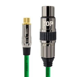 HDTOP 국산 RCA 암 TO XLR 암 케이블 메탈 그린 1M HT-TP7062
