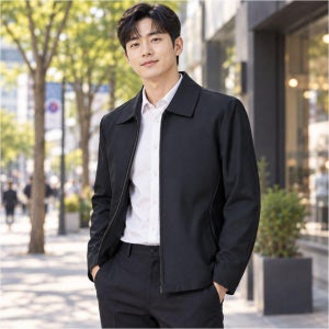 남자 블루종 댄디 자켓 캐주얼 포멀 카라 집업 바람막이 점퍼 3색상