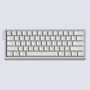 Wooting 우팅 60HE v2 게이밍 키보드 ANSI 완제품 레귤러, 브라이트 실버 (알루미늄), Lekker Tikken Medium