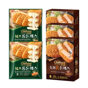 Chefood 통돈까스 300g, 3개 + 치즈통돈까스 280g, 2개