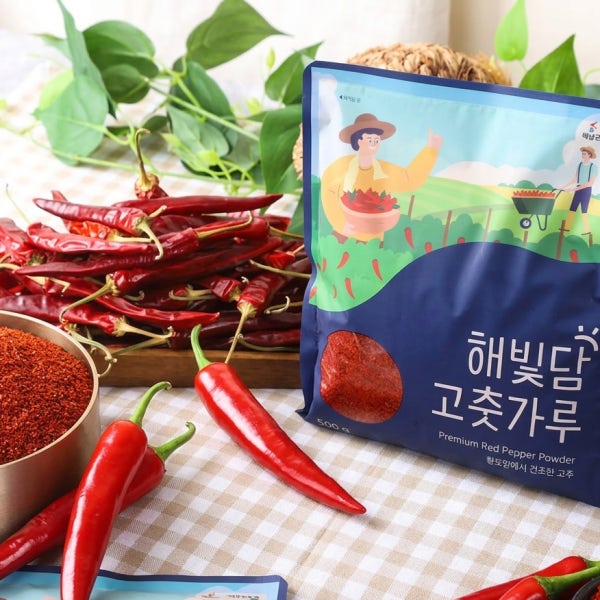 26년 국산 김장용 고춧가루 보통맛 고운 굵은 해남 해빛담 햇고춧가루 500g