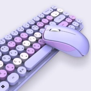 귀여운 무선 키보드마우스세트 저소음 사무용 미니 블루투스 여성용 컴스 SK351