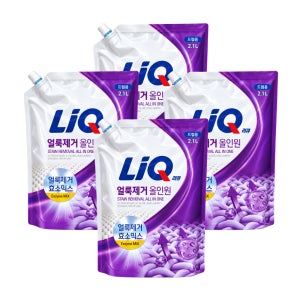 리큐 얼룩제거 올인원 세탁세제 드럼용 리필 2.1Lx4개