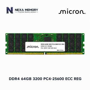 마이크론 서버용 메모리 DDR4 64GB 3200 PC4 25600 ECC REG