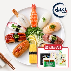 초밥재료 초밥만들기 세트 홈마카세 세트구성 (락교 초생강 초대리 간장 와사비 포함)