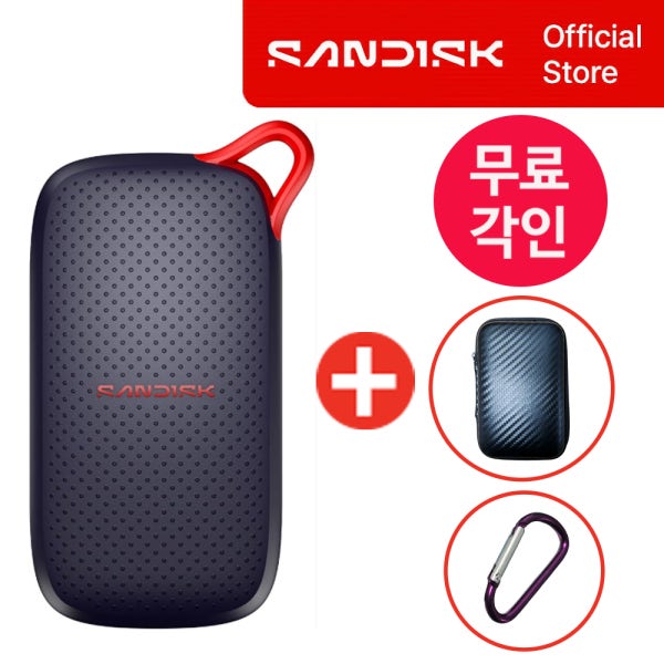 샌디스크 외장SSD 1TB 1테라 포터블 SDSSDE31 대용량 휴대용 C타입 SSD+3종패키지
