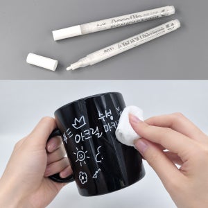 더이안 수성 아크릴 마카펜 흰색 화이트 수성펜 화이트마커 블랙보드펜