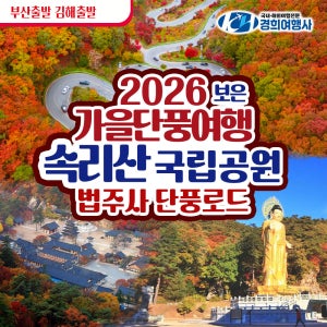 부산출발 보은 속리산 가을산행 법주사 단풍구경 가을 축제맛집 관광버스 경희여행사