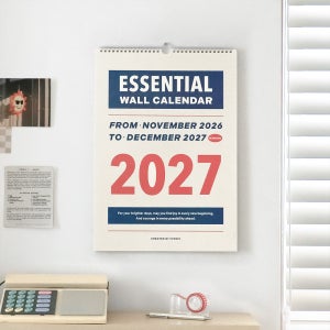 2027 에센셜 벽걸이달력 A3 월 캘린더 음력 대형 인테리어