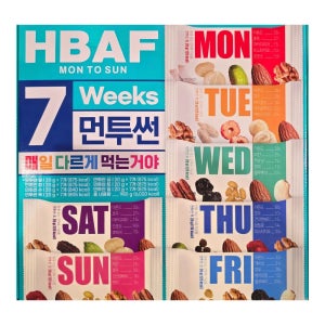 [코스트코] HBAF 먼투썬 7주 하루견과 20g 49봉, 2박스
