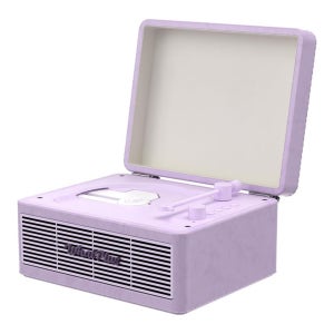 whatplus 왓플러스 레트로 디자인 블루투스 포터블 CD 플레이어 C300 퍼플