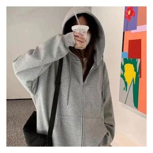 이지하우스 후리스 간절기 무지 후드집엄 점퍼 데일리 여자 캐주얼 자켓 977522
