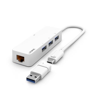 ipTIME U1003CA USB 3.0 C & A타입 기가 유선 랜카드 3포트 USB 허브