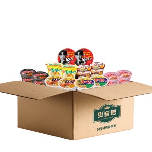 [맛슐랭] 큰컵7종 육개장 사발면2+김치 사발면2+사리곰탕면 대2+참깨라면 대2+불닭볶음면 대2+까르보 불닭볶음면 대2+왕뚜껑 대2