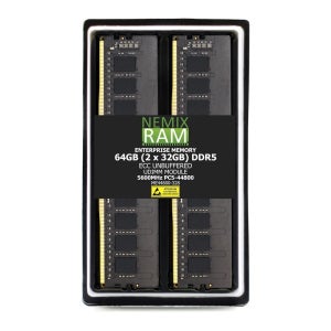 NEMIX 램 64기가바이트 DDR5 5600메가헤르츠 ECC UDIMM 블랙