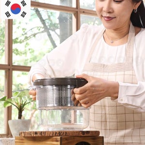 자연주의 특대형 짤순이 1세트 국산 304 스텐 야채 채소 나물 음식 수분 탈수기 짤순이
