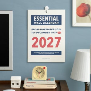 2027 에센셜 벽걸이 달력 A4 음력 카렌다 심플 인테리어 포스터