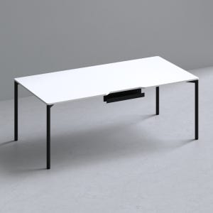 209애비뉴 제로데스크 에보 멀티 컴퓨터 책상 2000x1000mm, 화이트+블랙