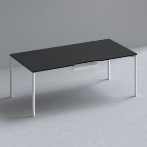 209애비뉴 제로데스크 에보 멀티 컴퓨터 책상 2000x1000mm, 블랙+화이트