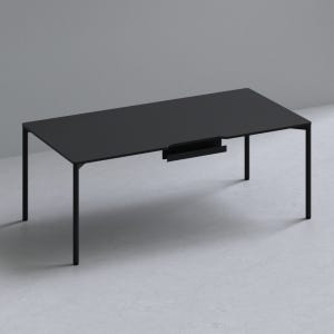 209애비뉴 제로데스크 에보 멀티 컴퓨터 책상 2000x1000mm, 블랙+블랙