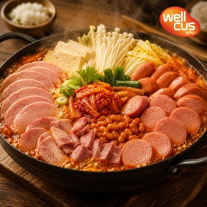 웰쿠스 부대찌개 모듬햄 소시지 1kg, 5개