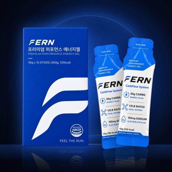 FERN 프리미엄 에너지젤 탄수화물 30g 전해질 마라톤 러닝 사이클