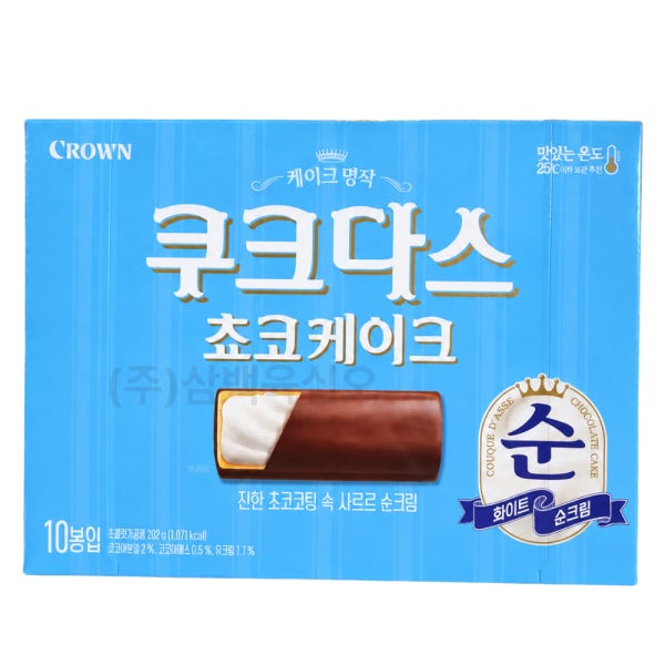 크라운 쿠크다스케이크 쿠크다스초코케이크 202g