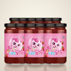 복음자리 저당 국산 딸기잼 캐치 티니핑 어린이간식 490g, 6개