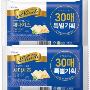 드빈치 자연방목 체다 슬라이스 치즈(17g×30매) 510g, 5개