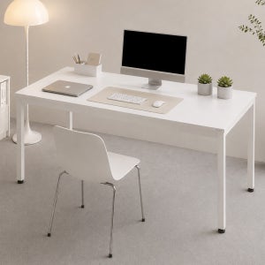 부아부아 스탠다드 스퀘어 테이블 2000x600mm, 상판(그레이)+프레임(화이트)