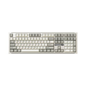 COX CF108 유무선 블루투스 알루미늄 기계식 키보드 풀배열 웜 아이보리, 저소음 안개축