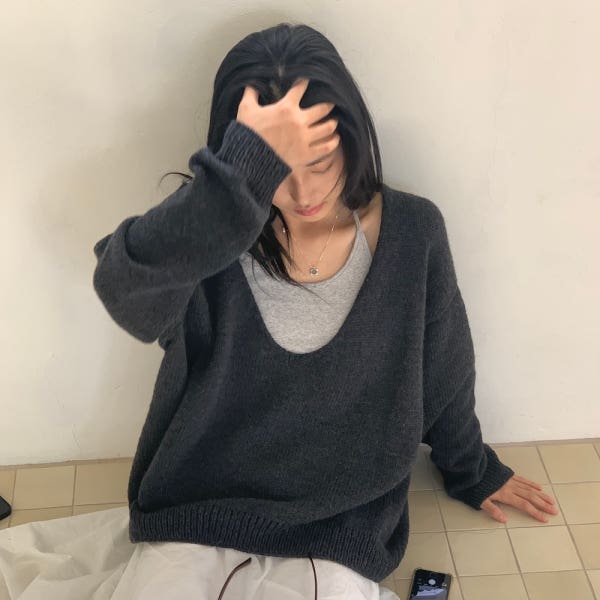 DIY 딥유넥 뜨기 대바늘 패키지