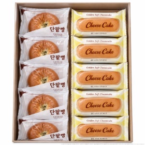 천빵 천원빵 단팥빵 5개 + 골든 소프트 치즈 케이크 5개