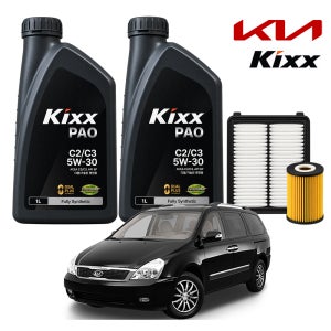 기아 카니발 R 가솔린 10-14년 킥스 KIXX PAO C2 C3 5W30 6L 가솔린 디젤 LPG 엔진오일세트