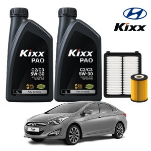 현대 i40 살룬 가솔린 12-15년 킥스 KIXX PAO C2 C3 5W30 4L 가솔린 디젤 LPG 엔진오일세트