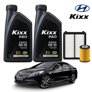 현대 그랜저 HG 디젤 11-16년 킥스 KIXX PAO C2 C3 5W30 7L 가솔린 디젤 LPG 엔진오일세트